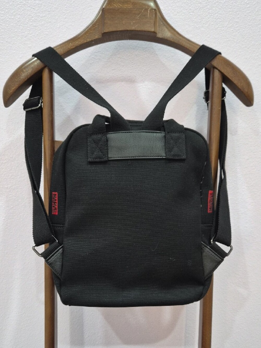 Marvel Loungefly Canvas Backpack with Logo Pattern - Picture 2 of 6
